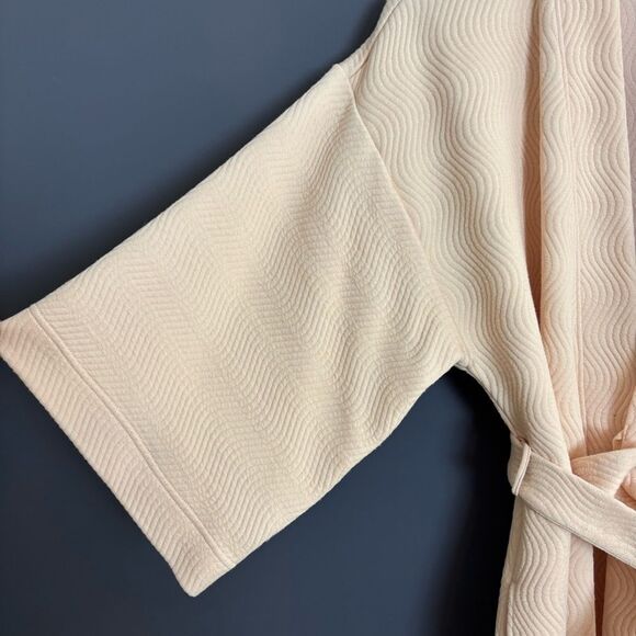 Soma Ballet Pastel Pink Super Soft Comfy Belted Robe Size S/M Half Sleeve Midi - Picture 6 of 11